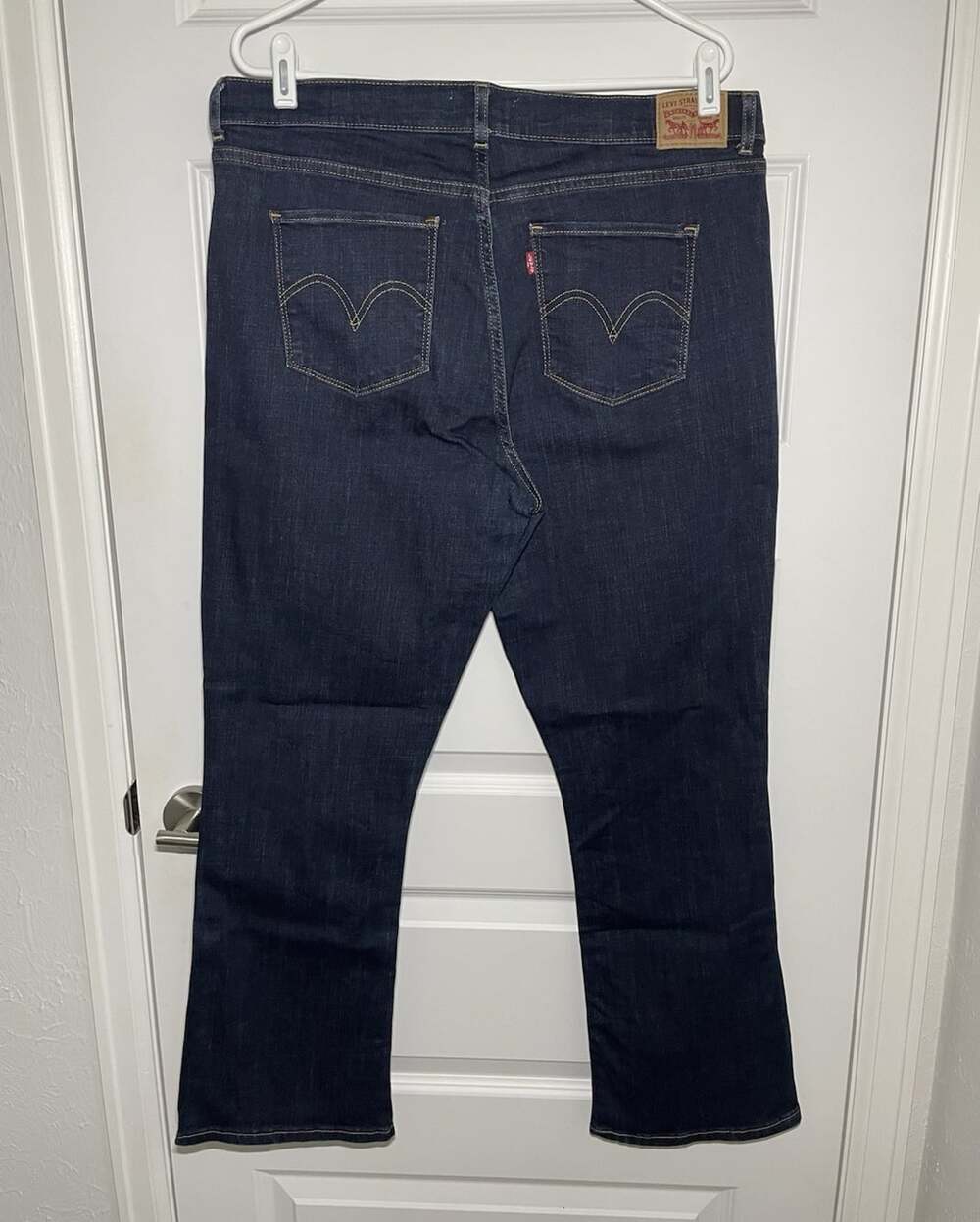 Levi's Classic Bootcut Jean Womens 16/36x29 Dark-Wash Denim Mid-Rise Stretch EUC